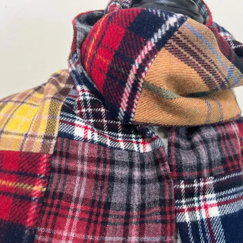 UNIQUE Vintage American Eagle plaid double side scarf-perfect giftstoft and cosy